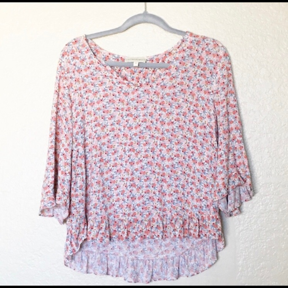 Cynthia Rowley - Floral Bell Sleeve Blouse